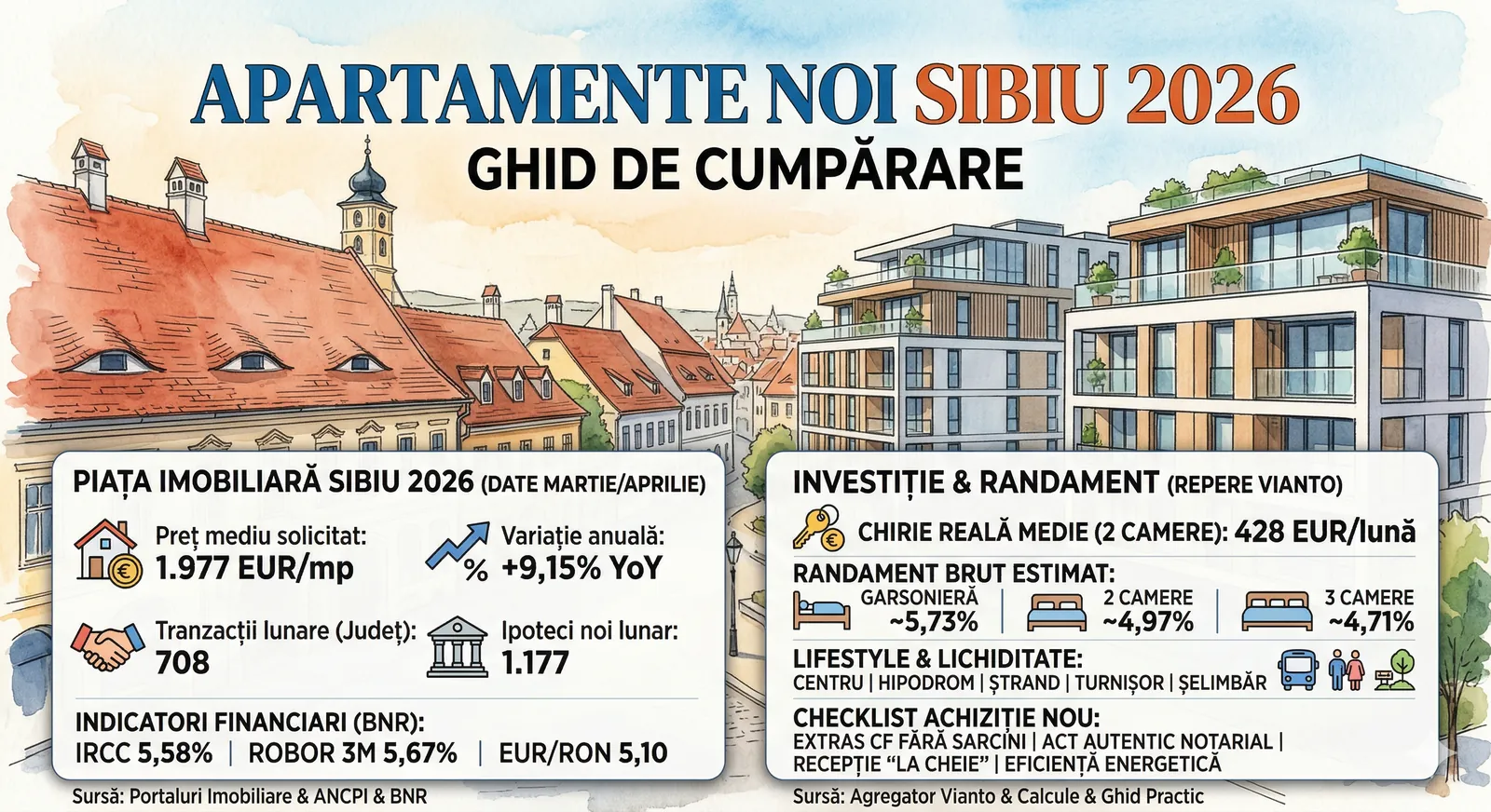 Apartamente Noi Sibiu 2026 - Ghid Cumpărare