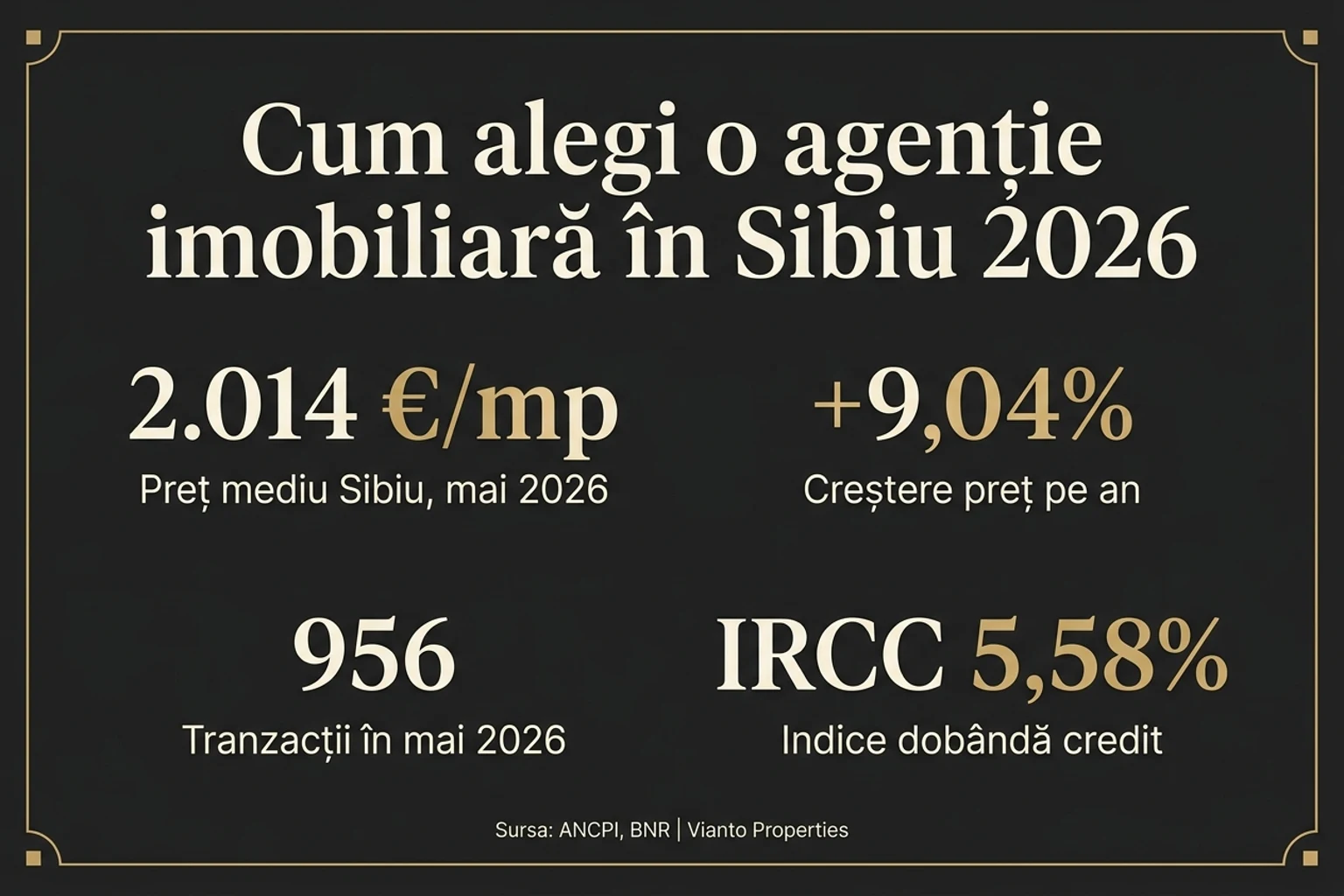Infografic prețuri imobiliare Sibiu 2026 - Cum alegi o agenție imobiliară &icirc;n Sibiu - 2026