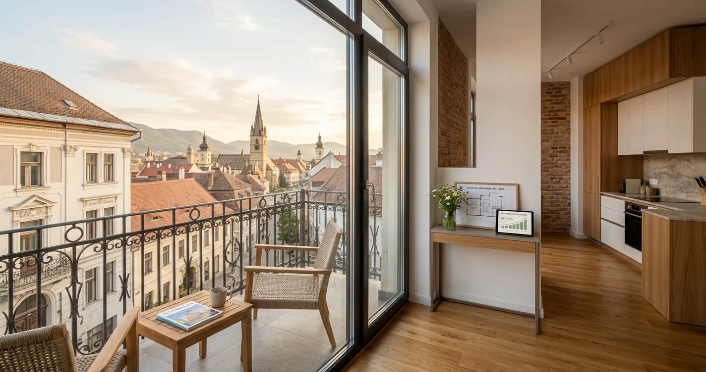 Flip imobiliar în Sibiu - profit din renovare 2026