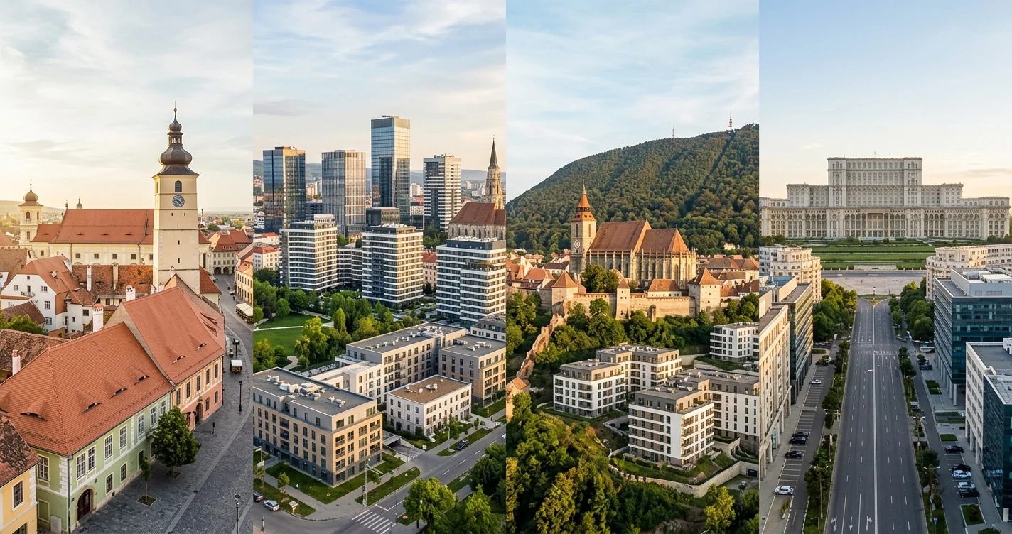 Sibiu vs Cluj vs Brașov vs București - investiții 2026