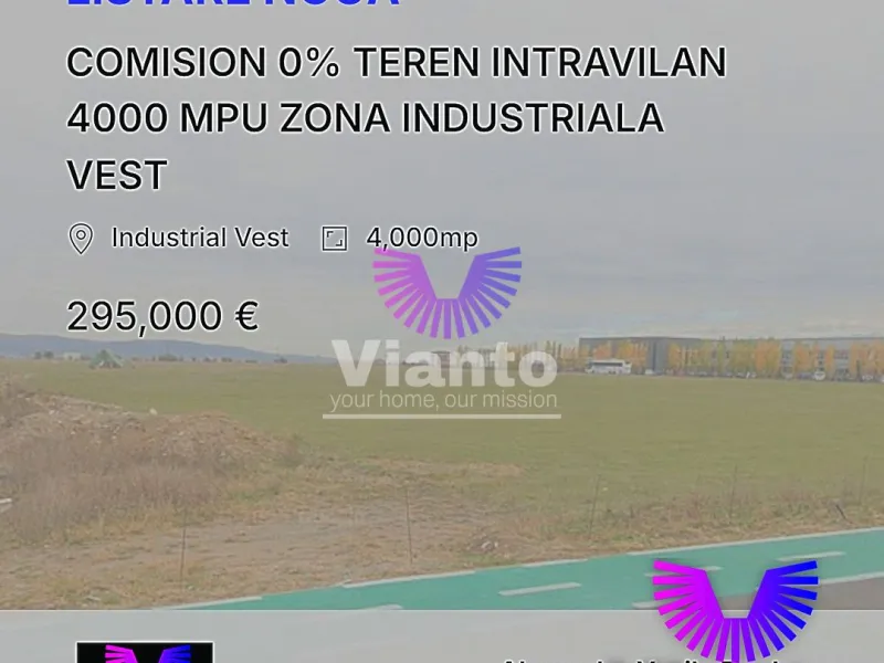 0% commission building plot 4000 sqm West Industrial Zone