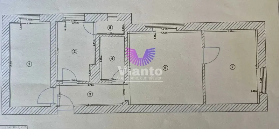 Apartament 3 camere Rusciorului de inchiriat