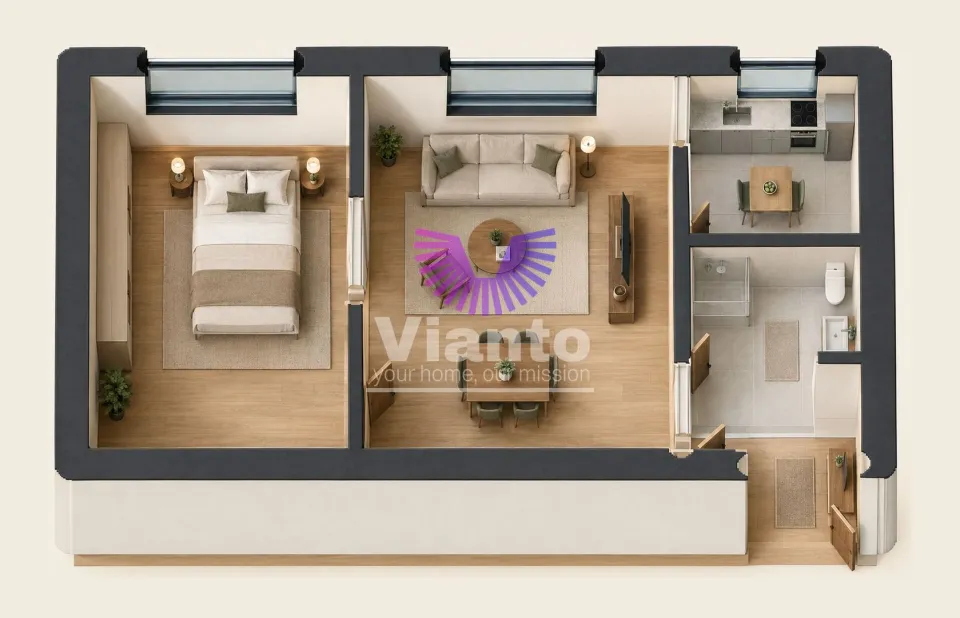 COMISION 0% Apartament 2 camere mobilat si utilat etaj 1| Tiglari
