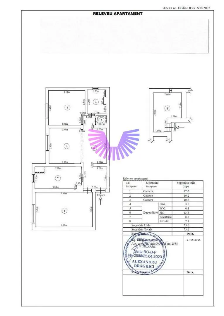 3-Zimmer-Wohnung im Erdgeschoss 66 m² | Terezian - Str. Rusciorului