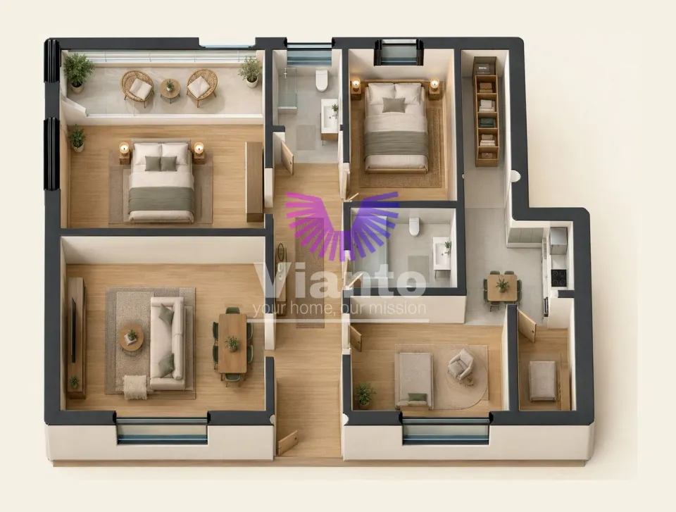 Apartament la casa individuala 93 mp cu curte - zona Parcul Sub Arini-Strand